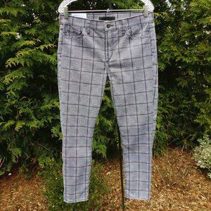 Joe's Jeans Sz-31 "The Icon" Herringbone Plaid Skinny Ankle Jeans NWT